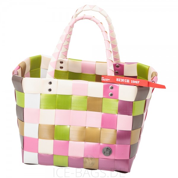 Witzgall 'ICE BAG Flechttasche' Mini Kunststoff rosa/pink/grün/braun/weiß licht-und farbecht