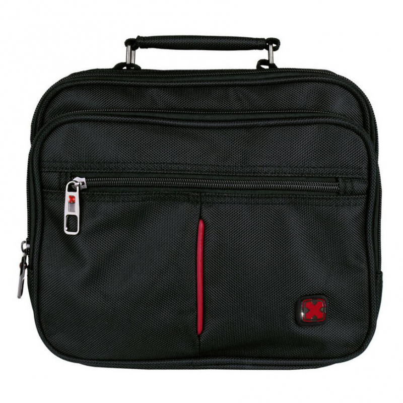 Travel ´N´ Meet Schultertasche quer Spinnstoff Schwarz