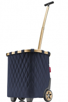 Reisenthel 'Carrycruiser' Einkaufsroller Alurahmen farbig veredelt frame rhombus midnight gold