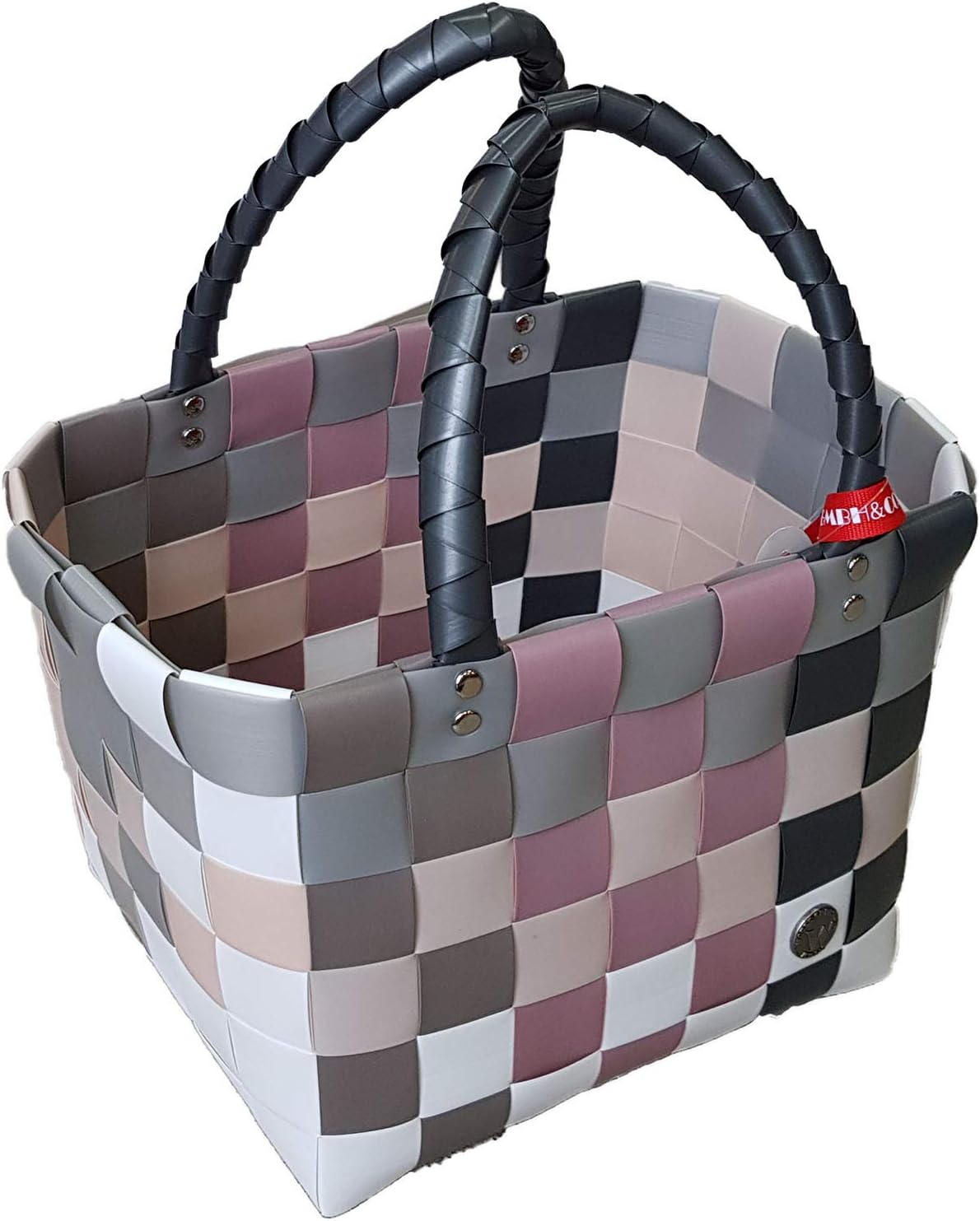 Witzgall 'ICE-BAG Flechttasche' Mini Kunststoff weiß/altrosa/taupe licht- und farbecht Witzgall 'ICE-BAG Flechttasche' Mini Kunststoff weiß/altrosa/taupe licht- und farbecht